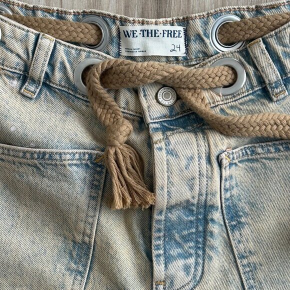WE THE FREE Moxie Pull-On Barrel Jeans in Cowboy Khaki Sz 24 or 25 - runs big - Picture 7 of 16